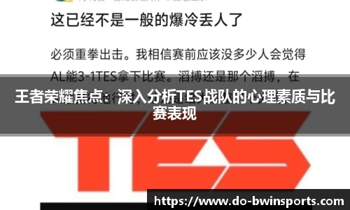 王者荣耀焦点：深入分析TES战队的心理素质与比赛表现